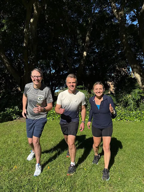 Walk, run, shine: ATIA Wellness 5K sets the pace for 2025 NTIA celebrations in Brisbane 1 ATIA CEO Dean Long, Albatross Tours Director of Sales & Marketing James Hewlett and Alpha Consult Managing Director Sari-Elle Kraemer in park for ATIA Wellness 5K launch.