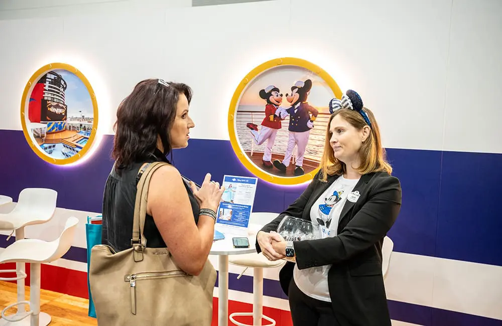 Disney Cruise Line reveals new APAC ship by 2028 as it waves goodbye to Australia – for now 4 Disney Destinations ANZ Travel Business Development Manager Amy Mortlock-Eytan at Cruise360 2025. Image: CLIA