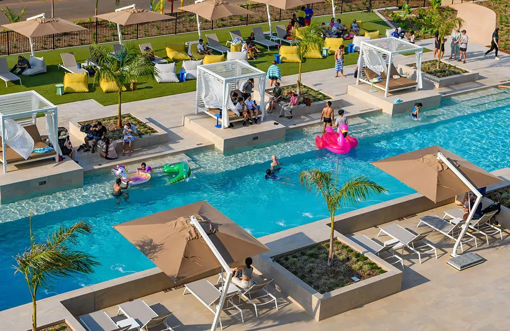 Australia’s first airport resort gets a glow-up with new villas, exec suites and boho vibes 4 Aerial of Darwin Airport Resorts lagoon pool.