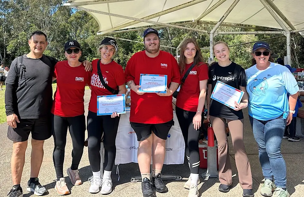 Walking to end human trafficking: Travel industry steps up for Blue Dragon 4 Intrepid and Flight Centre in Sydney Blue Dragon