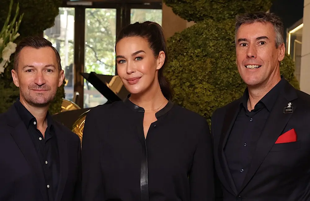 Qantas members can fast-track silver and gold tiers with unprecedented new status credit offer 3 David Jones x Qantas Frequent Flyer Launch, James Holloman, Megan Gale, Scott Fyfe