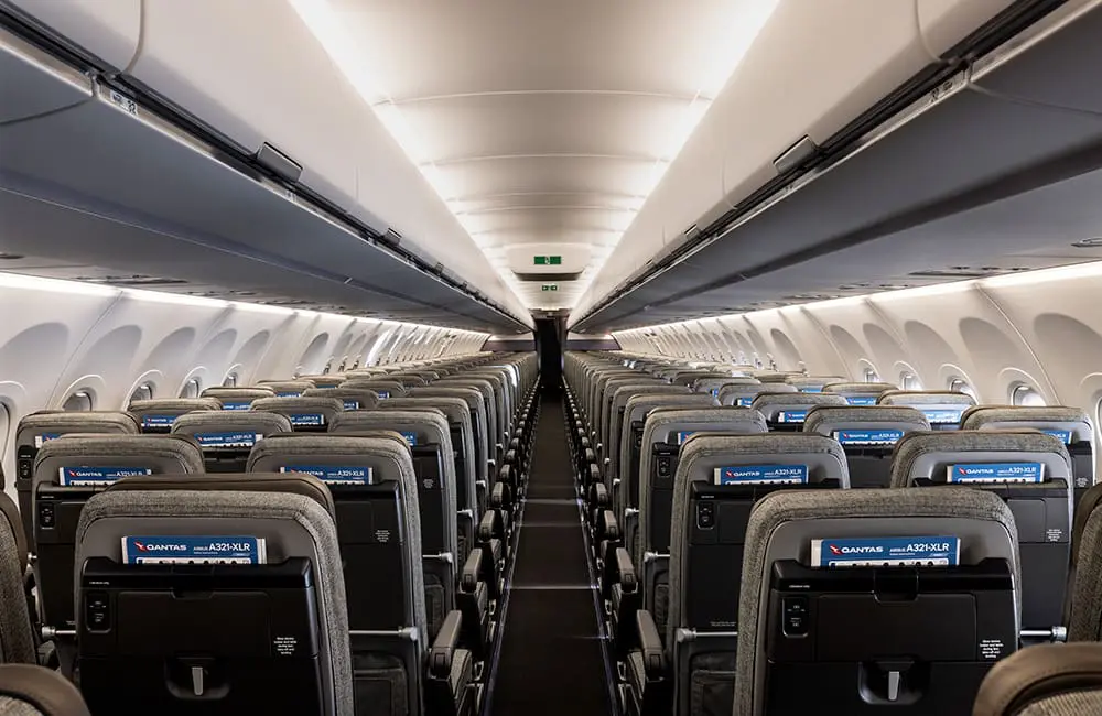 APAC first: Qantas opens bookings on first Airbus A321XLRs ahead of September debut 2 Economy class seats on the new Qantas Airbus A321XLR aircraft.