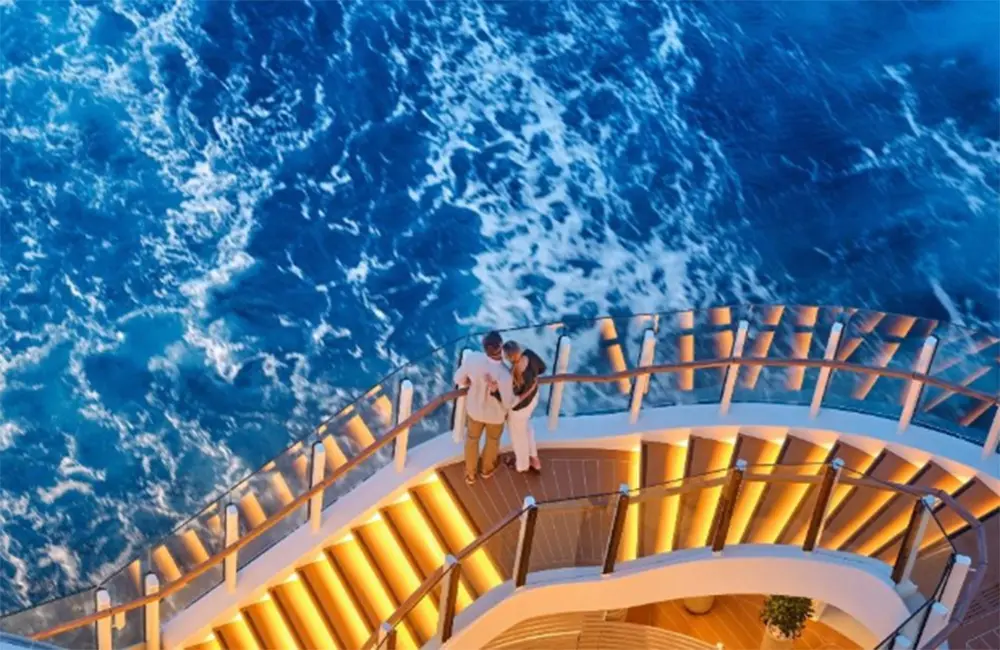 All-inclusive, plus more: Silversea launches flexible fare structure for 2025 3 Couple on deck of Silversea ocean cruise ship
