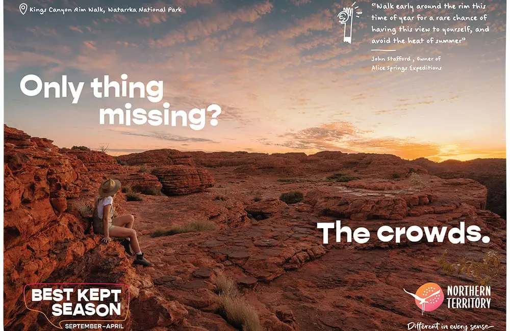 Best-kept season? Tourism NT invites travellers to explore off-peak in latest national campaign 2 Tourism NT's 'Best Kept Season' print advertising.
