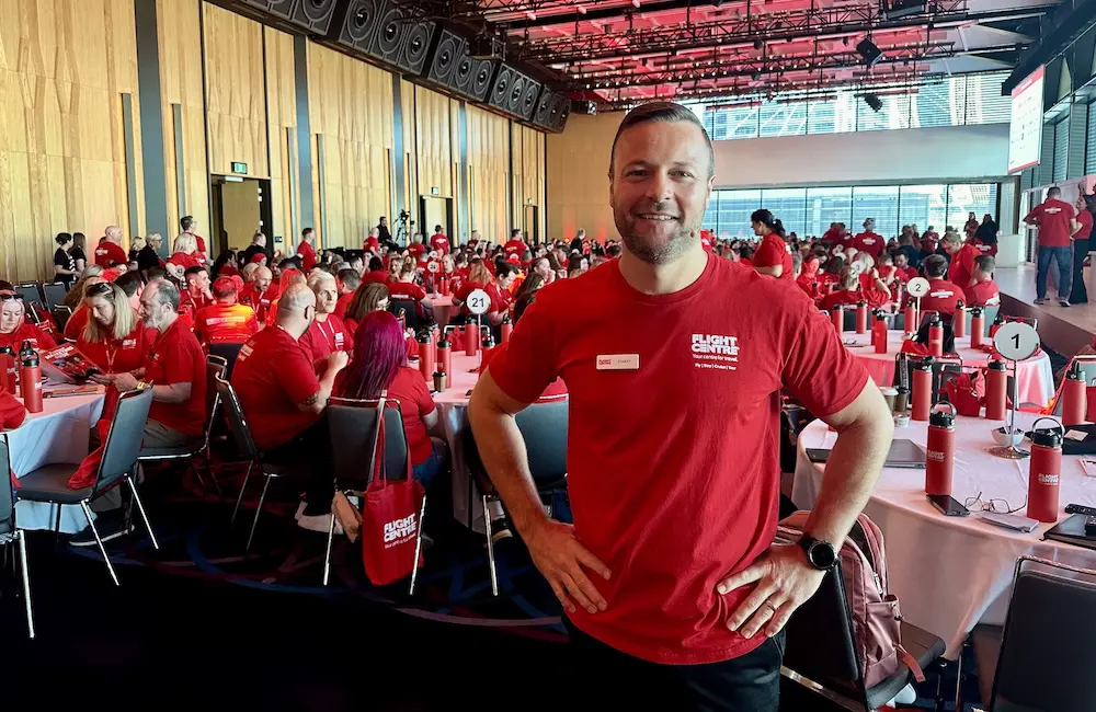 Flight Centre reveals its ‘superpower’, soaring score and standout award winners 1 Flight Centre Global MD Andrew Stark at the Flight Centre Brand Global Leaders Conference 2025 in Sydney.