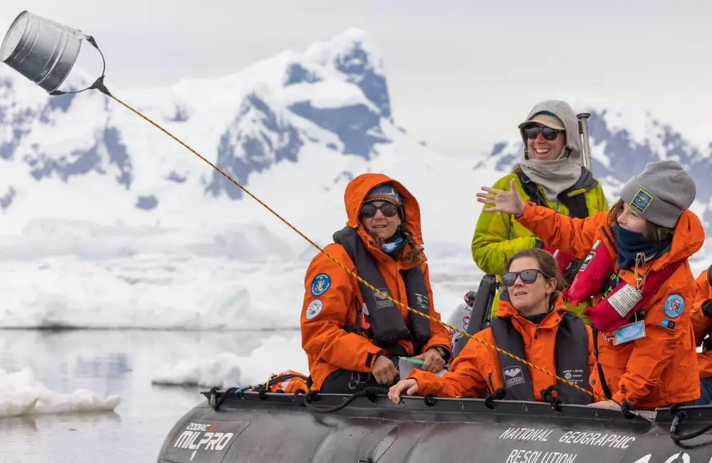 Kids who cruise: four expedition cruises for adventurous families 5 Hands-on science experiment with Lindblad Expeditions, Antarctica
