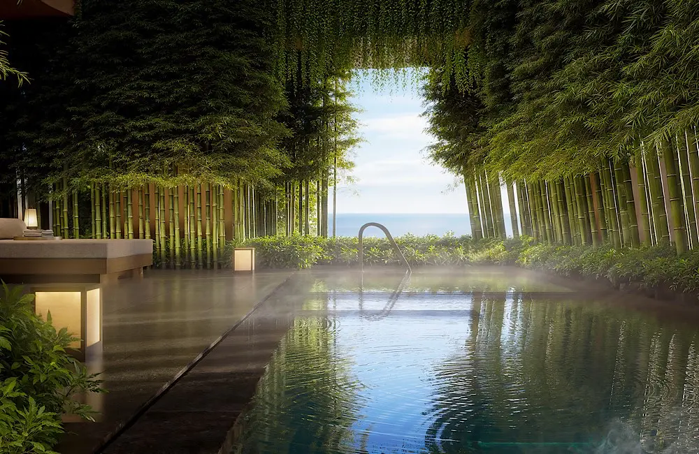 The Aman Spa at Aman Singapore will span an entire floor, featuring an infinity pool designed as a sanctuary above the city.