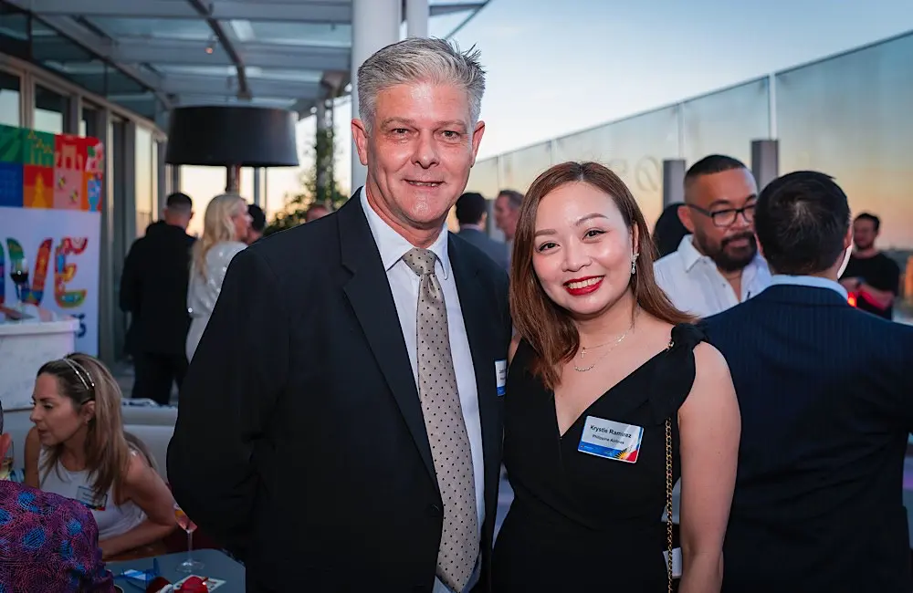 The flight that changed everything: 60 years of Philippine Airlines in Australia 4 Philippine Airlines Vice President of Sales Justin Warby with Country Manager Krystle Ramirez-Gastrock