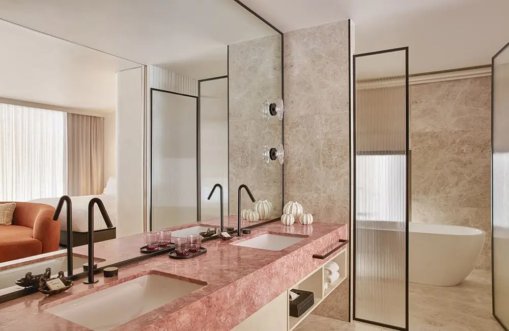 The Gold Coast’s newest luxury hotel unveils two-level Beach Houses in Burleigh Heads 5 Master ensuite in three-bedroom Beach House at Mondrian Gold Coast.