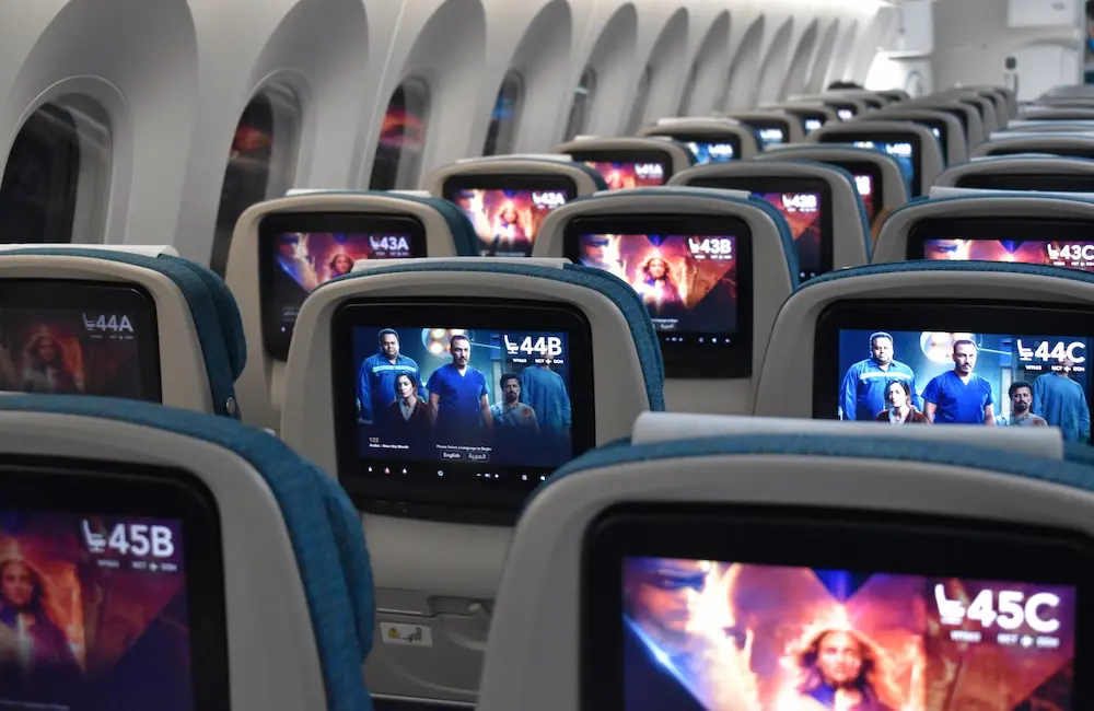 Onboard Oman Air.