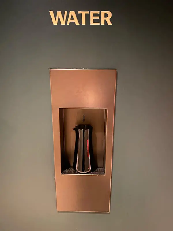 Hotel review: Downtown style meets sustainable lifestyle at Populus Seattle 10 Refillable water stations for eco amenities. Image: Cassie Tannenberg