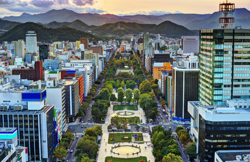 Beyond Niseko: Global snow pass extends to lesser-known ski resorts as Aussies continue to flock to Japan 3 Cityscape of Sapporo, Hokkaido, Japan at Odori Park.