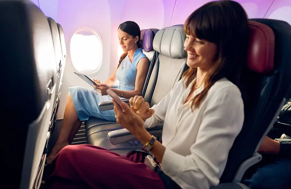 Virgin Australia changes carry-on rules – more weight but fewer bags on board; ups Economy elbow room 2 Virgin Australia has introduced Neighbour Free Seating bids for Economy passengers.
