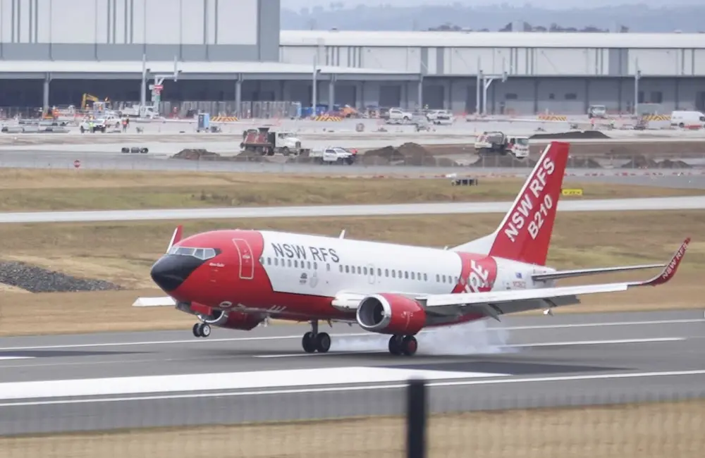 First jet lands at Western Sydney International as new era takes flight
