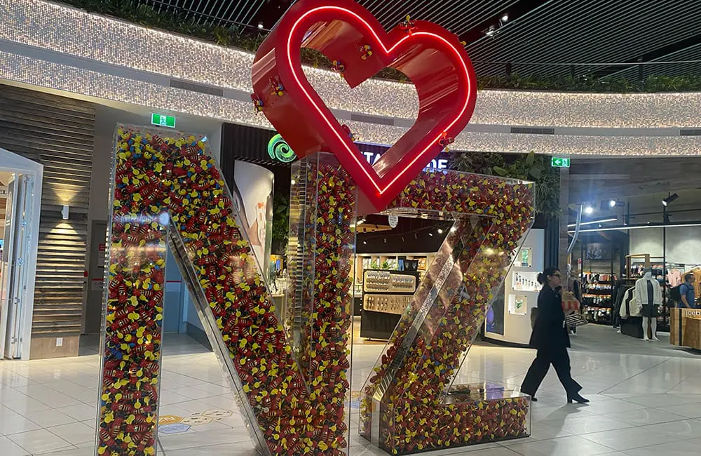 Departures lounge at Auckland Airport. Image: Cassie Tannenberg