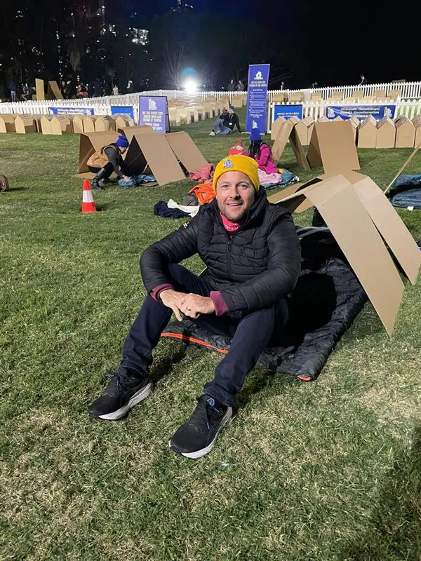 Andrew Stark at the CEO Sleepout.