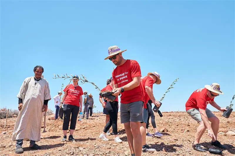 Andrew Stark Planting for the Planet in Morocco.