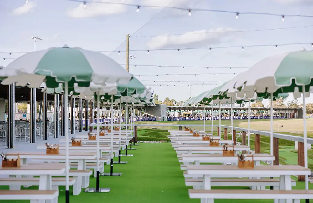 The expansive beer garden at 4 Pines Brewery Landers Pocket.