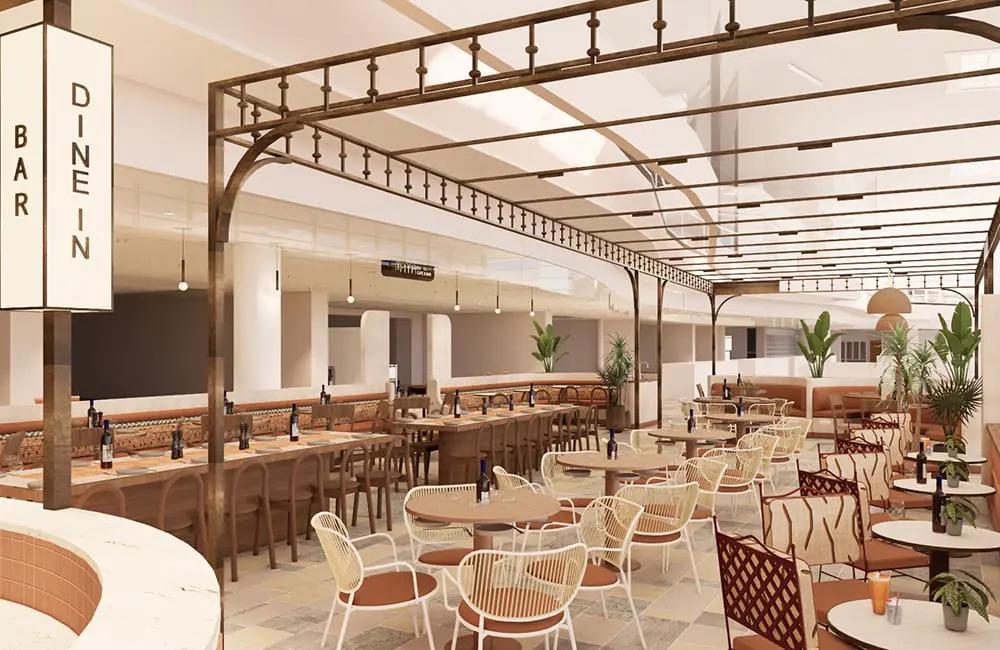 Render of Manna seating area at BNE international
