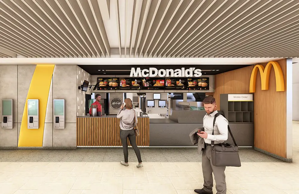 Render of McDonald's outlet at BNE international