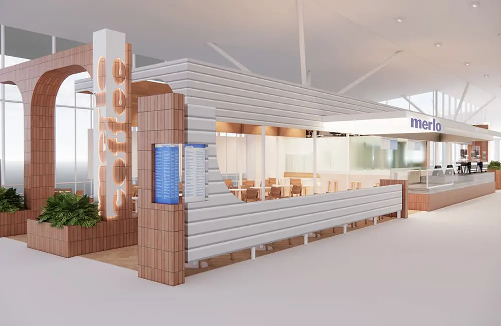 Render of Merlo Cafe at BNE international