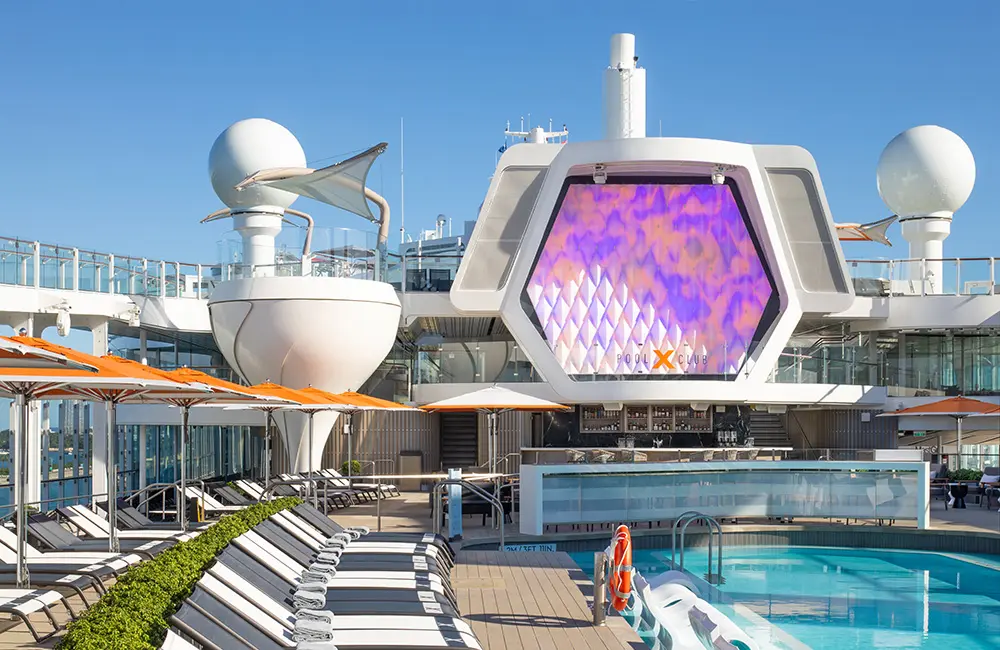 Xcel-lent! Celebrity’s new ship arrives in Florida for inaugural season packed with 7 all-new experiences 2 Celebrity Pool Club on Celebrity Xcel.