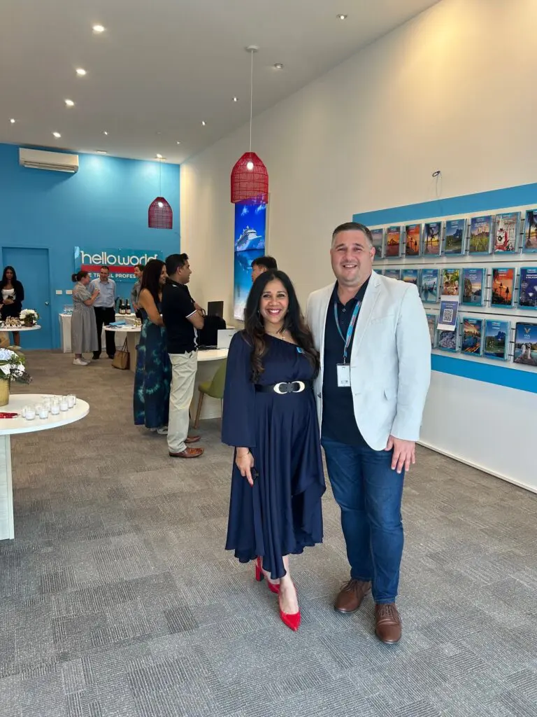 New Helloworld store lands on well-known shopping strip in Melbourne 1 Elizabeth and Adrian at the Helloworld Travel Hampton opening.