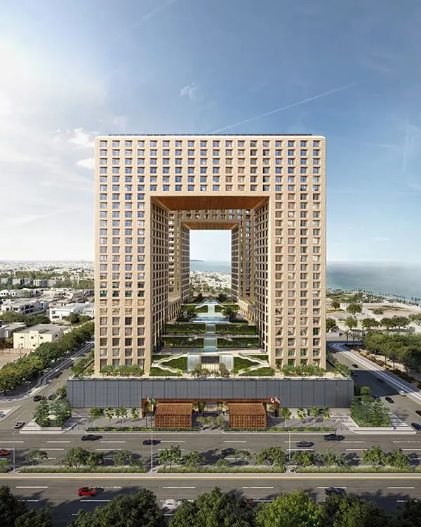 Render of Four Seasons Hotel & Private Residences Jeddah at the Corniche. Image: Four Seasons Hotels & Resorts