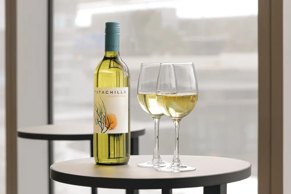 SA wines feature heavily in the lounge.