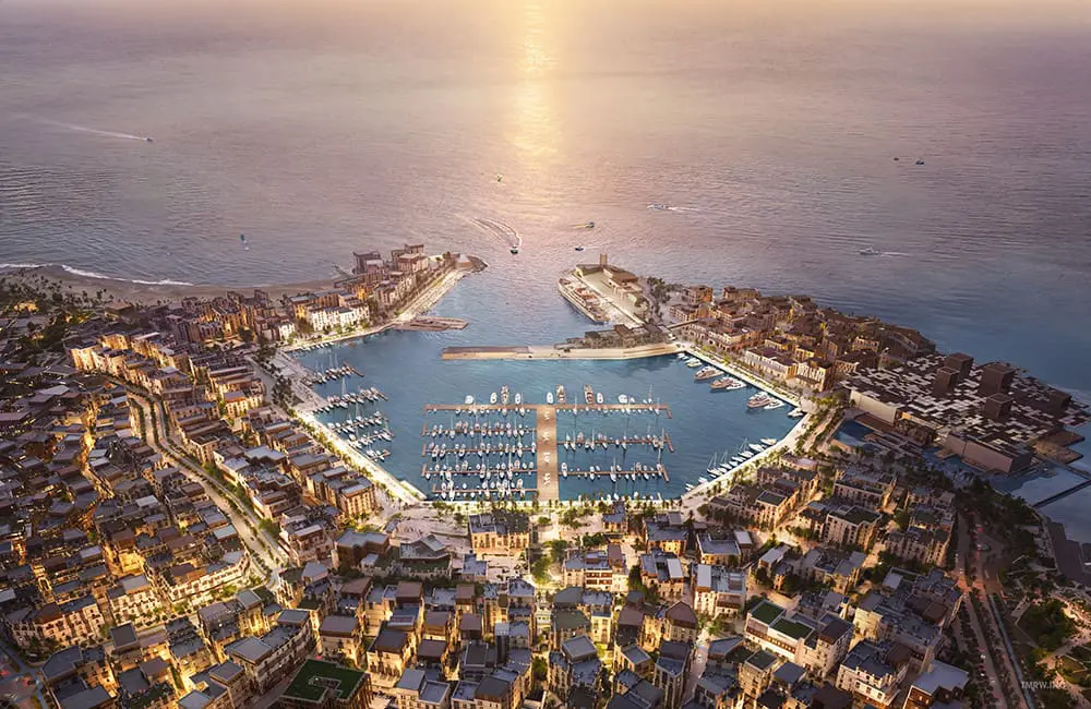 Render of the Jeddah Central district in Saudi Arabia.