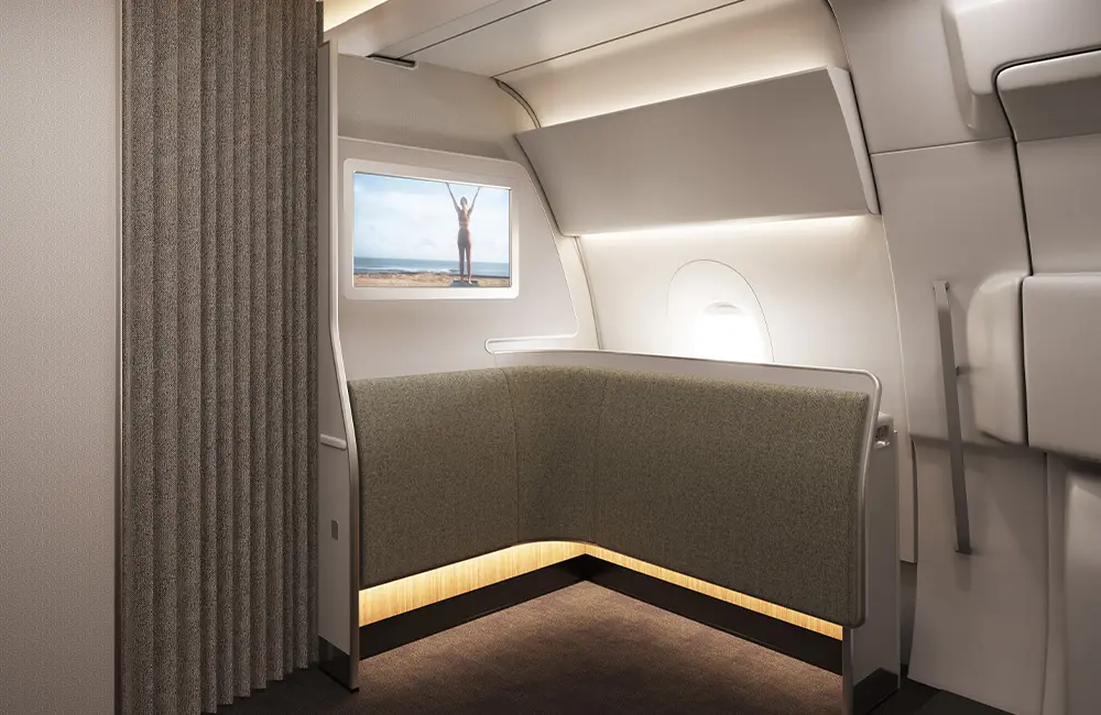 Qantas Project Sunrise A350 Wellbeing Zone