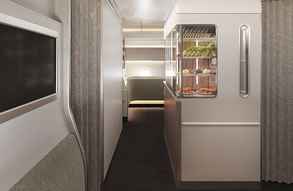 Qantas Project Sunrise A350 Wellbeing Zone