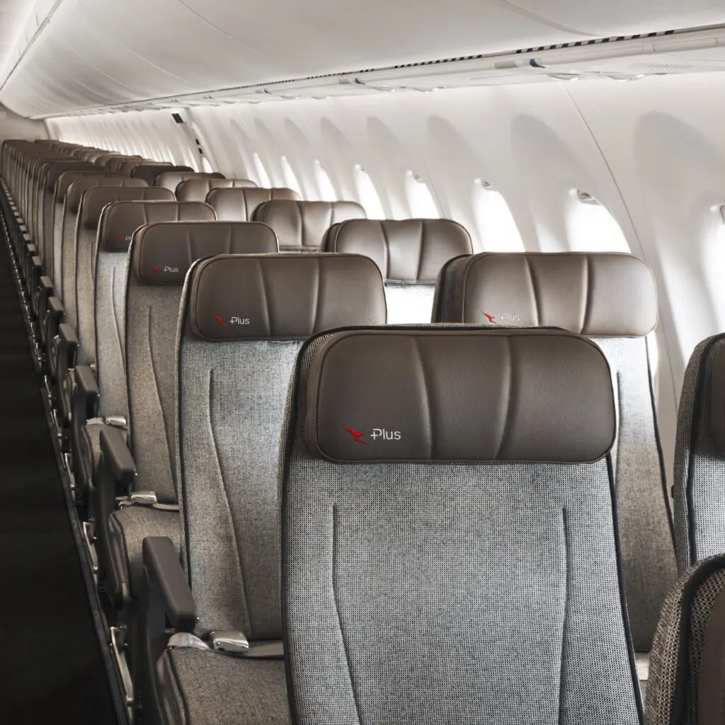 First look: Qantas unveils Economy Plus class, giving flyers more legroom and other perks 1 The rollout of the new Qantas Economy Plus will begin in February next year.