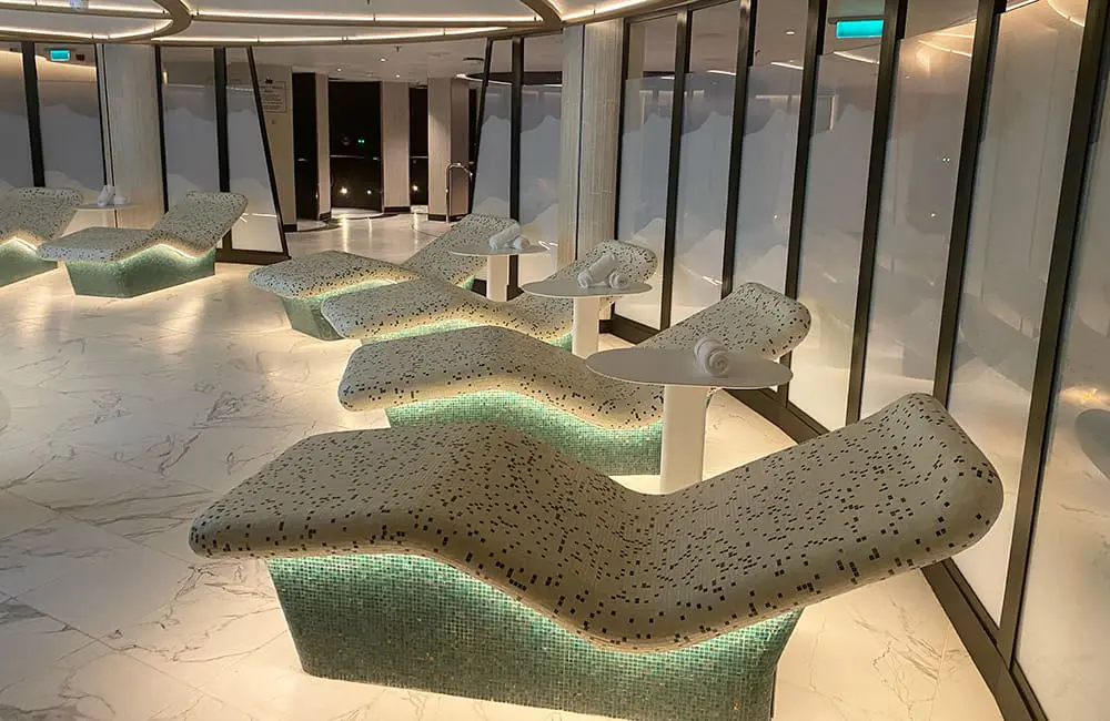 7 things this first-time Princess cruiser learned aboard the shiny new Star Princess 9 Lotus Spa heated chairs on Star Princess. Image: Cassie Tannenberg