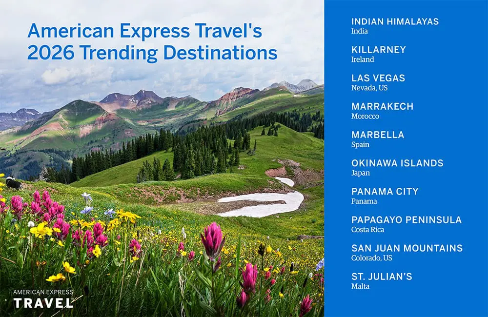 Amex Travel shares the top 10 trending destinations everyone will have on their 2026 list 6 251111 AMEX TLS INFOGRAPHIC 1