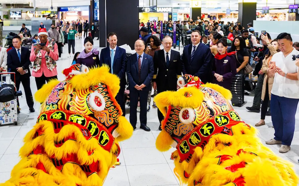 41st airline lands in Melbourne as international demand hits new high 2 13th December, 2025 - Melbourne Airport welcomes Hong Kong Airlines. Photo: Aaron Francis Photography