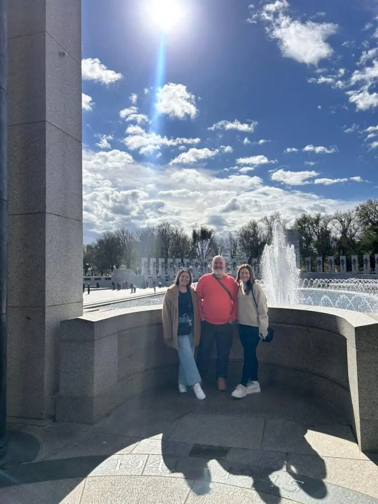 It’s a wrap: 15 top advisors, 5 incredible US fams + 2026 famil news 1 Bianca Douglas Watt Clinton Griffiths and Maree Sterling – World War II Memorial