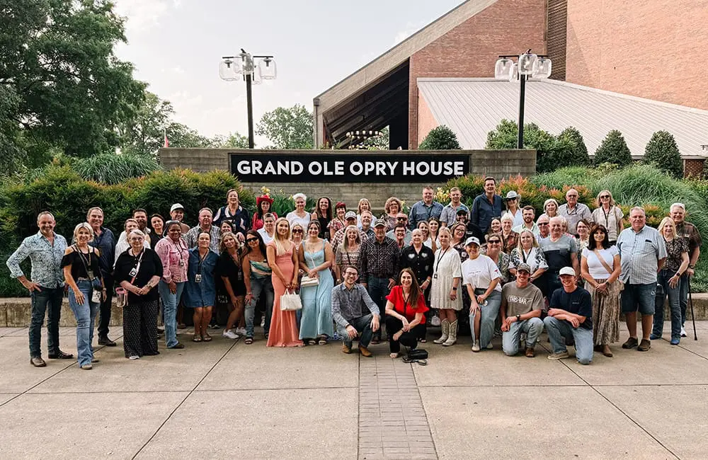 "The South has my heart": Travel South USA Ambassador Chris Watson Travel's MD on the appeal of the South 4 Chris Watson and Melissah Missio with tour group at the Grand Ole Opry House this year. Image: CWT/Jake Davey