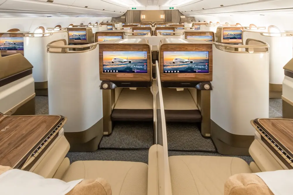 Emirates' A350 Business Class.