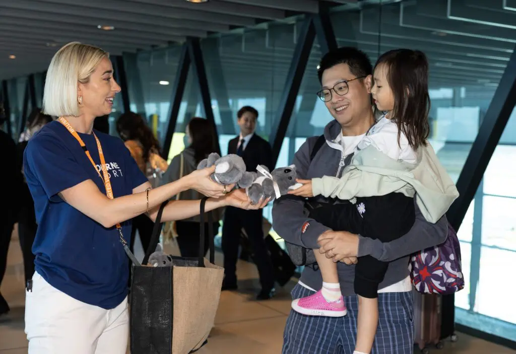 Shenzhen Airlines inaugrual flight lands at Melbourne Airport on Tuesday, December 23, 2025.