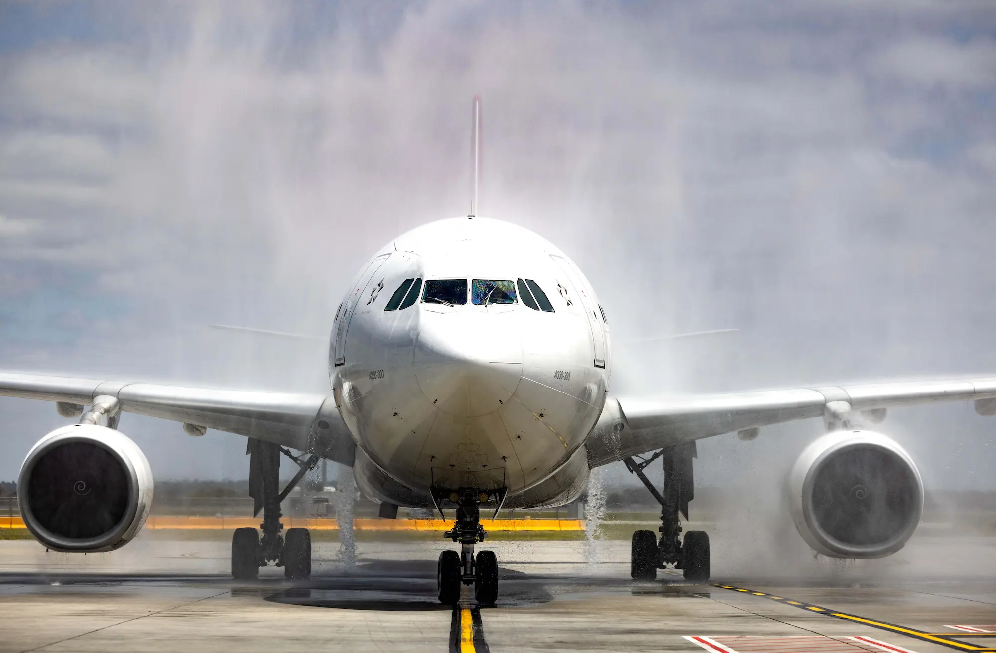 Shenzhen Airlines inaugrual flight lands at Melbourne Airport on Tuesday, December 23, 2025.