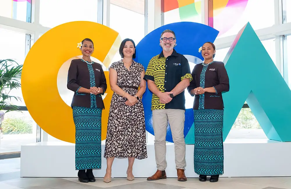 Going for the Goldie: Fiji Airways unveils nonstop Gold Coast-Fiji flights for 2026 3 Fiji Airways CEO Paul Scurrah and Queensland Airports Limited CEO Amelia Evans