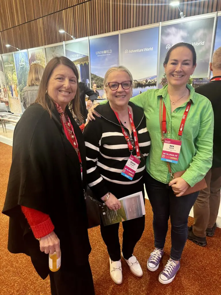 Travel advisors checking out the conference tradeshow.