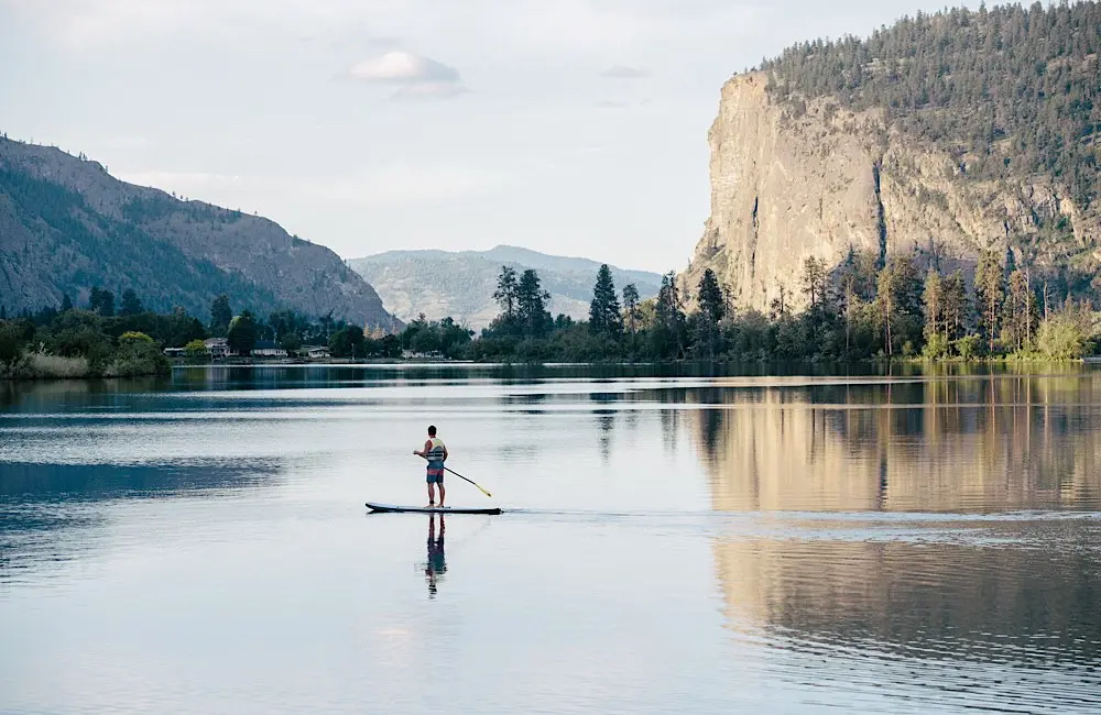 World Cup 2026 travel alert: Socceroos (and their fans) are headed to Vancouver 3 Stand up paddle boarding on Vaseux Lake in the Okanagan Valley. Image: Destination BC/Grant Harder