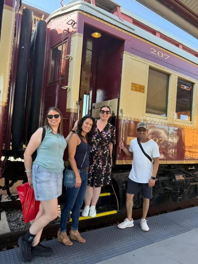 It’s a wrap: 15 top advisors, 5 incredible US fams + 2026 famil news 8 Kathryn Yule Heather Egan Director of Leisure International Sales at Grapevine Convention Visitors Bureau Amanda Graham Anthony Tuy on the Grapevine Vintage Railroad