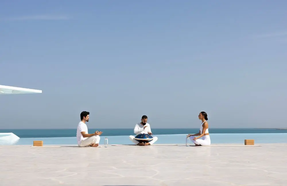 Meditation at Anantara Santorini Abu Dhabi Retreat