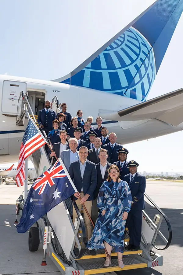 Touchdown! First-ever direct Adelaide-USA flights take off with United Airlines 2 United Airlines Senior Vice President – Network Planning & Alliances Patrick Quayle, Australian Trade & Tourism Minister Don Farrell, SA Premier Peter Malinauskas, SA Tourism Minister Zoe Bettison, Adelaide Airport CEO Brenton Cox & David Muniz, Acting Deputy Chief of Mission, United States Embassy to Australia were at the historic occasion.