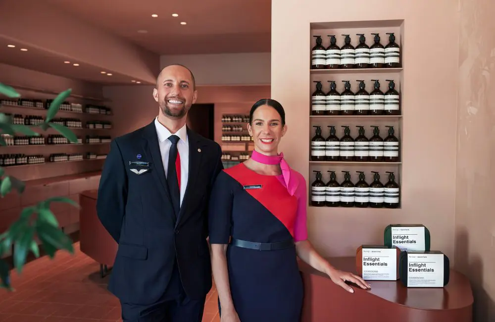 New Aesop amenity kits in three exclusive collectable designs have been created for Qantas First