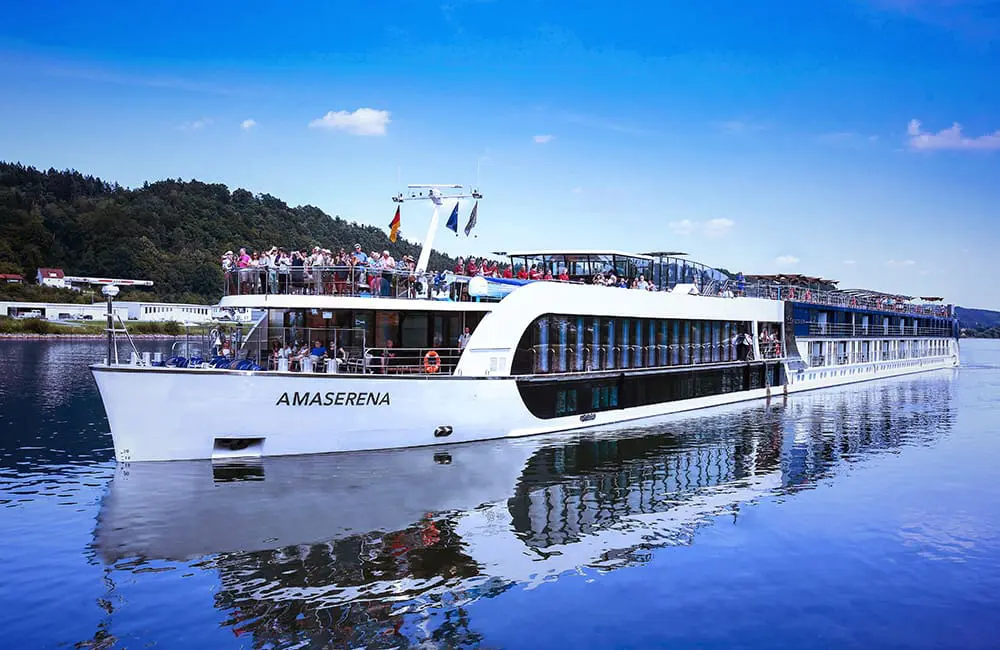 AmaSerena with guests on deck.