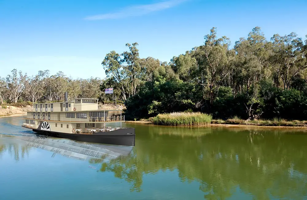 A Star is born: Key details revealed for Australia’s first 5-star overnight river vessel 1 Render of PS Australian Star on the Murray River.